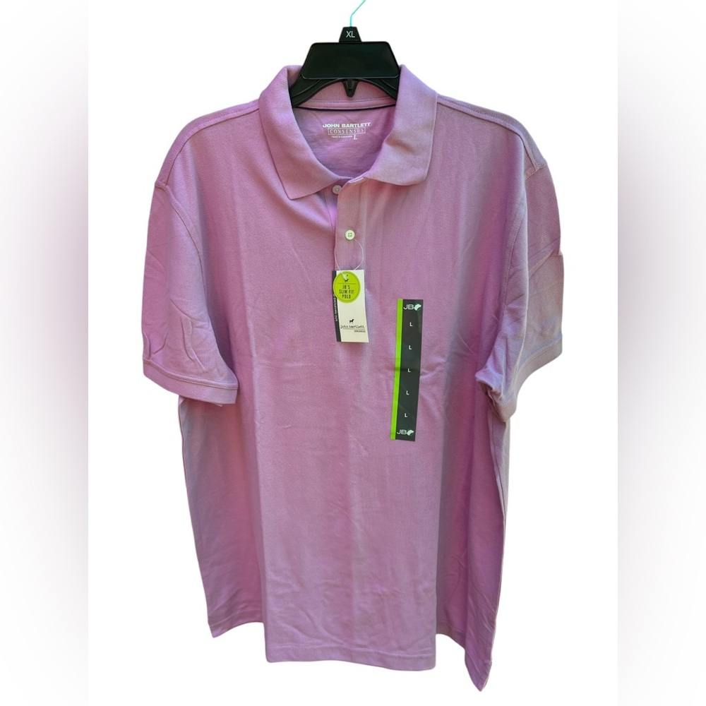 NWT Men's John Bartlett lavender Polo Shirt - Picture 2 of 3